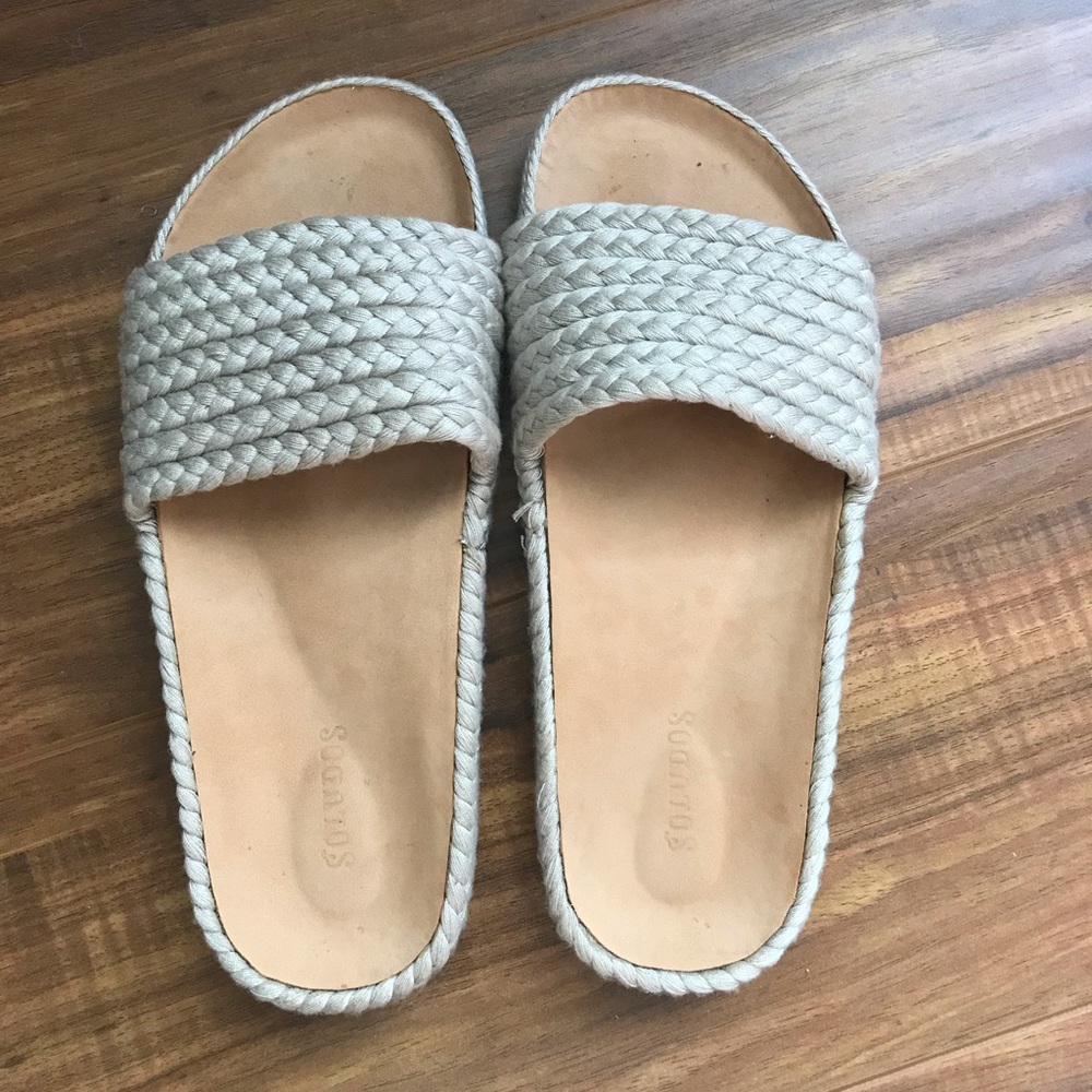 Soludos braided pool slides natural